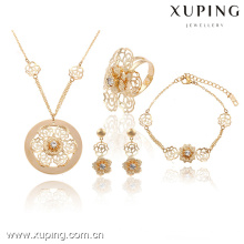 63737-Xuping Fashion Wedding Flower Jewelry Classic Jewelry Set para mujeres